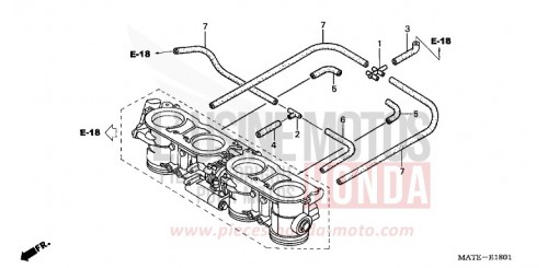 THROTTLE BODY (TUBING) CBR1100XX5 de 2005